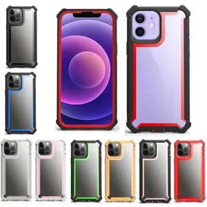 Klare Handyhüllen für iPhone 14 Plus 12 Mini 13 Pro Max XS XR 6 7 8 6S 14 TPU-Acryl-Hartrückseite