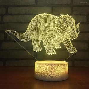 テーブルランプ卸売クリエイティブ製品LEDベースデスクランプアクリルベッドヘッド装飾3Dリビングルーム用カラフルな夜の光