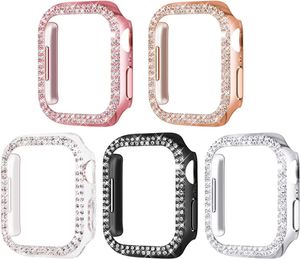 Apple Watch Case ile uyumlu durum, Bling Cover Diamond Tampon Koruyucu Kılıf, Apple Watch Serisi 7, Gül Altın/Pembe/Siyah/Gümüş/Clear