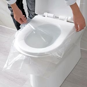 Toalettstol täcker 50st universal engångs klistermärke täcker affärsresor kudde praktiska badrumsverktyg