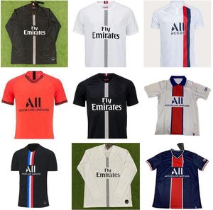 Retro clássico 18 19 20 2021 camisas de futebol VERRATTI DI MARIA LAVEZZI DRAXLER CAVANI KIMPEMBE MBAPPE T.SILVA DANI ALVES MATUIDI LUCAS camisa de futebol Masculino PSgS