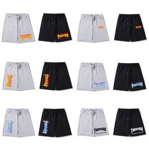 Pantaloncini thrasher estivi nuovi pantaloncini in cotone con stampa fiamma coppia di pantaloni nichel da uomo e da donna pantaloni sportivi larghi da studente Pantaloncini taglie forti MLXLXXL