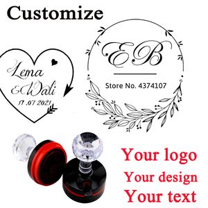 Stamps Personalized P osensitive ink Customized Self inking Your design picture for Office business Handmade 230228