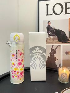 500 ml de Starbucks Sakura Thermos Tazas Frascos de vacío Copa de acero inoxidable Botella de viaje