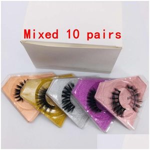 False Eyelashes Thick Lashes Packaging Box Individual Card Makeup Eye Lash Drop Delivery Health Beauty Eyes Dhma5