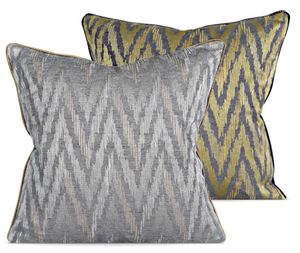 Travesseiro de travesseiro cinza preto amarelo abstrato abstrato Decorativo travesseiro/almofadas estojo 45 50 capa moderna européia decoração de casa