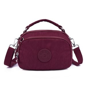 Borsa a tracolla da donna moda borsa casual in puro colore per borse da esterno borsa in tela 2023 borsa a tracolla con cerniera a tracolla