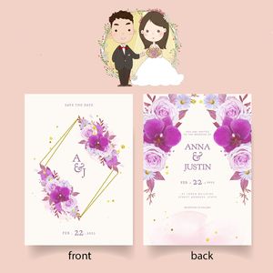 Other Event Party Supplies Custom Wedding Invitations Cards Personalized Thank You Card Decoration Table Banquet Menu RSVP Print 230228