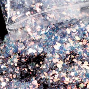 Unha Glitter 50g Lantejoulas Fine Glacier Colors Sugar Para Unhas Cosméticas Acrílico Holográfico Aurora Flakes Ch#