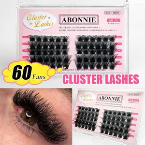 False Eyelashes Abonnie Eyelash Clusters DIY Volume Extensions C D Curl Segmented Premade Fans Russian Lashes Bundles Makeup