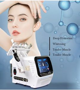 6 I 1 Vakuum Microdermabrasion Blackhead Remover Oxygen Jet Diamond Peeling Väte and Oxygen Hot Bubble Machine