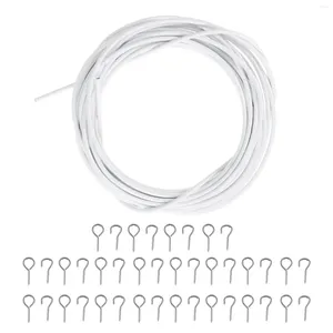 Curtain 1pc String Coated Wire Rings Rope For Hanging Window Strings