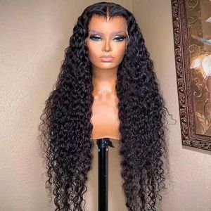 2022 Front Spets Wig Women's Long Curly Wig Liten Curly Spets Chemical Fiber Wig Headcover 230301