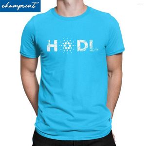 Herr t-shirts cardano hodl t-shirts för män kvinnor ada krypto mynt cryptocurrency fantastisk bomull tee skjorta rund hals klassiska kläder