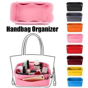 Tasche, Geldbeutel, Reise-Organizer, großes Fassungsvermögen, Trennwand-Aufbewahrung, Liner, Kosmetik-Einsatz, Handtasche, große Größe, Damen-Dame, Make-up, Filzstoff, günstige Damen-Tasche