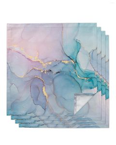 Table Napkin Marble Turquoise Pink 4/6/8pcs Napkins Restaurant Dinner Wedding Banquet Decor Cloth Supplies Party Decoration