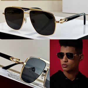 Signature sunglasses High quality Smooth golden finish metal Buckle Temple glasses 0365 man woman Square frame designer Suitable for beach driving Oculos de sol