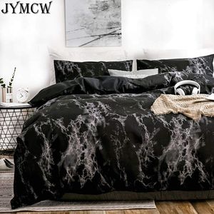 Bedding sets Modern marble printed feather pillowcase duvet cover bedroom bedding set single double queen size king size bed no sheets 230228