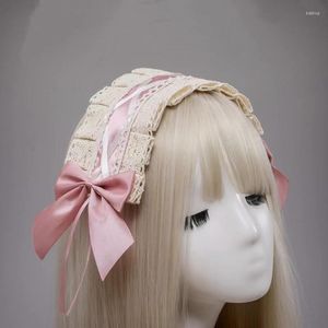 Hårtillbehör Girls 'härliga japanska Lolita Lace Hoop Vuxen Ribbon Bow Hairpins Anime Maid Cosplay Headdess Baby Baby