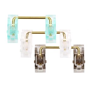 Keyboards Everglide Panda V3 Transparent Plate Mounted Stabilizer Gold d Wire for Custom Mechanical Keyboard Clear Black 230301