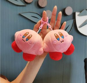 Pink Little Kirby Plush Keychains Jewelry Schoolbag Backpack Ornament Kids Gifts About 10cm