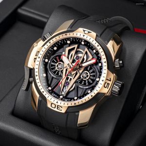 Wristwatches Reef Tiger/RT Luxury Sport Watch Men Luminous Top Brand Rose Gold Mechanical Men's Waterproof Relogio Masculino RGA3591