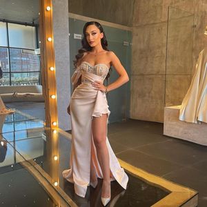 Party Dresses In Charming Elegant Mermaid Prom High Split Sequins Shiny Women Long Formal Evening Night Gowns Custom Made