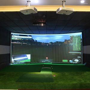 Golf Training Aids 300x200cm Simulator Display Screen Indoor Impact Projection White Cloth For Exercise Target F