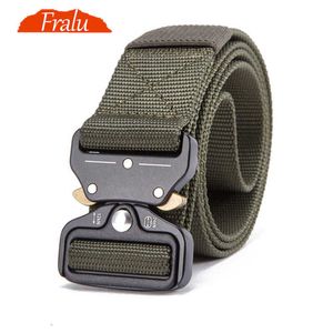 Bälten Fralu Militärutrustning Knock av Army Belt Men's Heavy Duty Us Soldier Combat Tactical Belts Sturdy 100 Nylon Midjeband Z0228