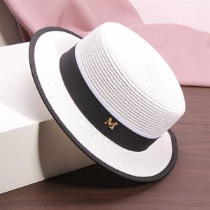 2021 Furtalk Summer Straw Hat For Men Women Sun Beach Hat Men Men Jazz Panama Hoeden Fedora Wide Brim Sun Protection Cap met leer BE255m