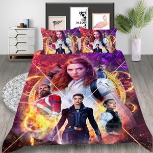 Set di biancheria da letto Black Hero Widow Quilt Bed Cover Duvet Pillow Case 2-3 pezzi Kids Adult Size