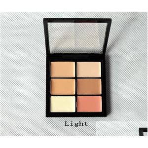 コンシーラー6カラー矯正器プロクリームパレットde Maquillage Light fl erage for Natural Skin Moisturizer Wet Brighten Facial Cosmetic DHMZW