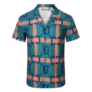 2222 Erkek Casual Gömlek Yaz Düğme Aşağı Tasarımcı Bowling Gömlek Erkekler Moda ROYAL REBELLION BAROCCO Baskı Elbise Gömlek Casual İpek Gömlek