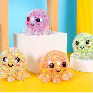 Decompression Toy WithLlamp Luminous Rabbit Octopus Fugu Pinch Music Foam Vent Toy Children's Gift