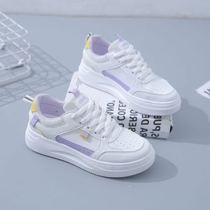 Scarpe flatboard delle donne hotsale di modo Scarpe da tennis casuali delle scarpe della molla Bianco-rosa Bianco-viola Color36