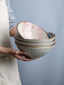 Миски ретро -керамическая миска для супа шляпа салат лапшина лапша