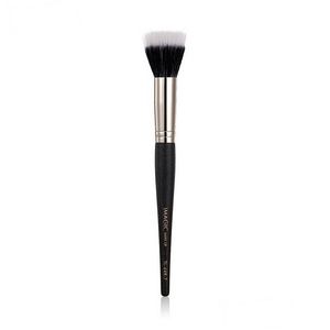 Make-up-Pinsel, flacher Kopf, Stippling Rougepinsel, professionelles Gesicht, Doppelschichtborsten, natürliche Mischung, wasserdicht, einfach zu verwenden, Make-up-Pinsel