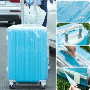 PVC Şeffaf Seyahat Bagaj Koruyucusu Bavul Kapağı Torbası Toz Geçirmez Su Geçirmez292G