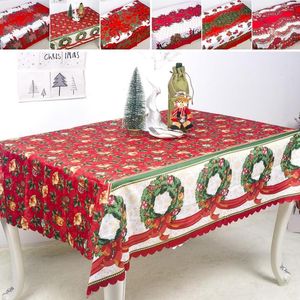 Table Cloth Christmas Tablecloth Rectangle Cover Dining Room Party Decor 150 180cm For Home Navid