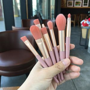 Makeup Brushes 8Pcs/set Professional Brush Blusher Eyeshadow Foundation Mini Size Portable Concealer Cosmetic Applicators