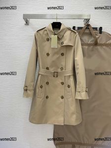 Women Trench Coats lady Outerwear Size S-XXL fashion Double breasted lapel jacket 2023 New Products Mar01