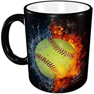 Muggar baseball roliga keramiska kaffemugg koppar för män pojkar vuxna 11 oz kontor hem personlig pojkvän nyhet gåva