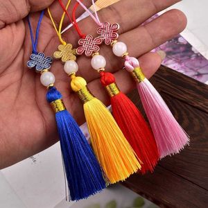 Interior Decorations 2022 New Year Decoration 15cm Knot Tassel Phone Case Pendant Chinese Style National Element Accessories Car Hanging Ornament R230228