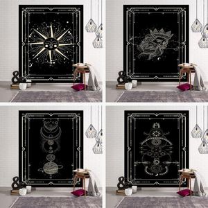 Tapestries Black And White Tapestry Wall Hanging Witchcraft Supplies Decoration Home Decor Decorative Carpet Sun Moon