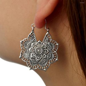 Stud örhängen Vintage örhänge 2023 Femme Oorbellen Antique Gypsy Tribal Etnisk Hoop Dangle Mandala Boho Boucle Doreille