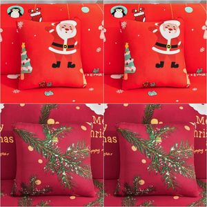 Cuscino/Decorativo 1 pz Natale 45x45 cm Federa Buon Arredamento Per La Casa 2023 Ornamenti Copertina Anno Regalo