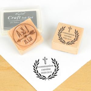 Stamps Personalized Stamp Seal With Tag Diy Envelope Baby Shower Holy Communion Wedding Decoration Invitation Favor 230228