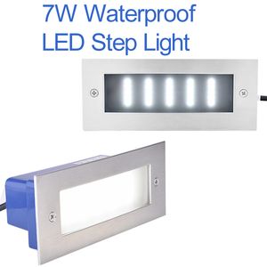 Step Lights IP65 Su Geçirmez LED Güverte Işık Kapalı/Dış Mekan 110V Yatay Merdiven Aydınlatma 3000K 7W Merdiven Bahçe Koridor Yolu Crestech168