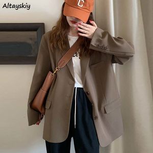 Women's Suits Blazers Spring Women Black Blazers Single Breasted Notched Collar England Style Korean Casual Office Elegant Suits Mujer Versatile Chic 230302