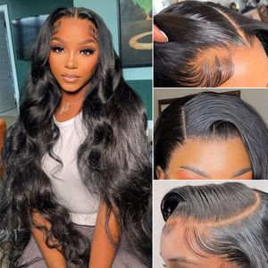 Body Wave Lace Front Peruca Cabelo Humano Virgem Brasileira 4x4 5x5 6x6 7x7 13x4 13x6 360 Full Lace Perucas para Mulheres Cor Natural